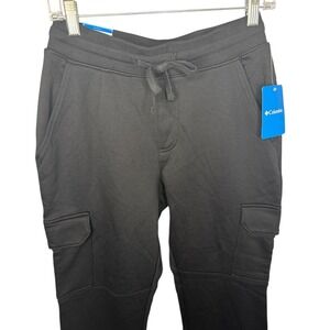 NWT Columbia Trek Mens Small Black Regular Fit Cargo Drawstring‎ Pants